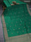 Banarasi raw silk saree green with thread & zari woven buttas and woven border