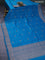 Banarasi raw silk saree cs blue with thread & zari woven buttas and woven border