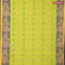 Bengal cotton saree fluorescent green and yellow with thread woven buttas and thread woven border without blouse