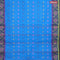 Bengal cotton saree cs blue and blue with thread woven buttas and thread woven border without blouse