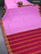 Pure mysore silk saree light pink and dark pink with plain body and zari woven border