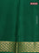 Pure mysore silk saree sandal and green with half & half style and zari woven border