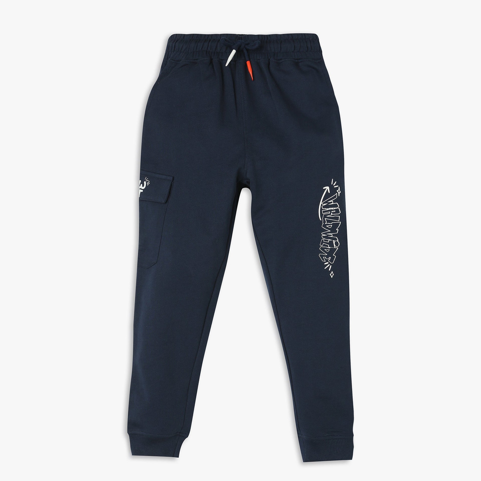 Boys Regular Fit Cut And Sew Mid Rise Trackpants