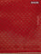 Banarasi semi crepe saree red with allover zari woven brocade weaves and lace work border