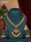 Antique changable 3 pendant necklace lakshmi & manga design with kemp & cz stones and pearl & beads hangings