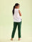 Women Solid Golf Green Cotton Kurti Pants