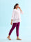 Women Solid Plum Cotton Kurti Pants