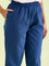 Women Solid Royal Cotton Pencil Pant