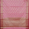 Banarasi kota saree light pink and pink with zari woven floral buttas and zari woven border