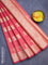 Banarasi kota saree pink shade with thread & zari woven floral buttas and zari woven border