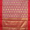 Banarasi kota saree pink shade and maroon with zari woven buttas and zari woven simple border