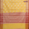 Banarasi kota saree yellow and red with zari woven paisley buttas and zari woven border