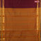 10 yards semi silk cotton saree maroon and dark mustard with plain body and rettapet zari woven border