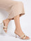 LUNA BLU Beige Mule Heel Sandals