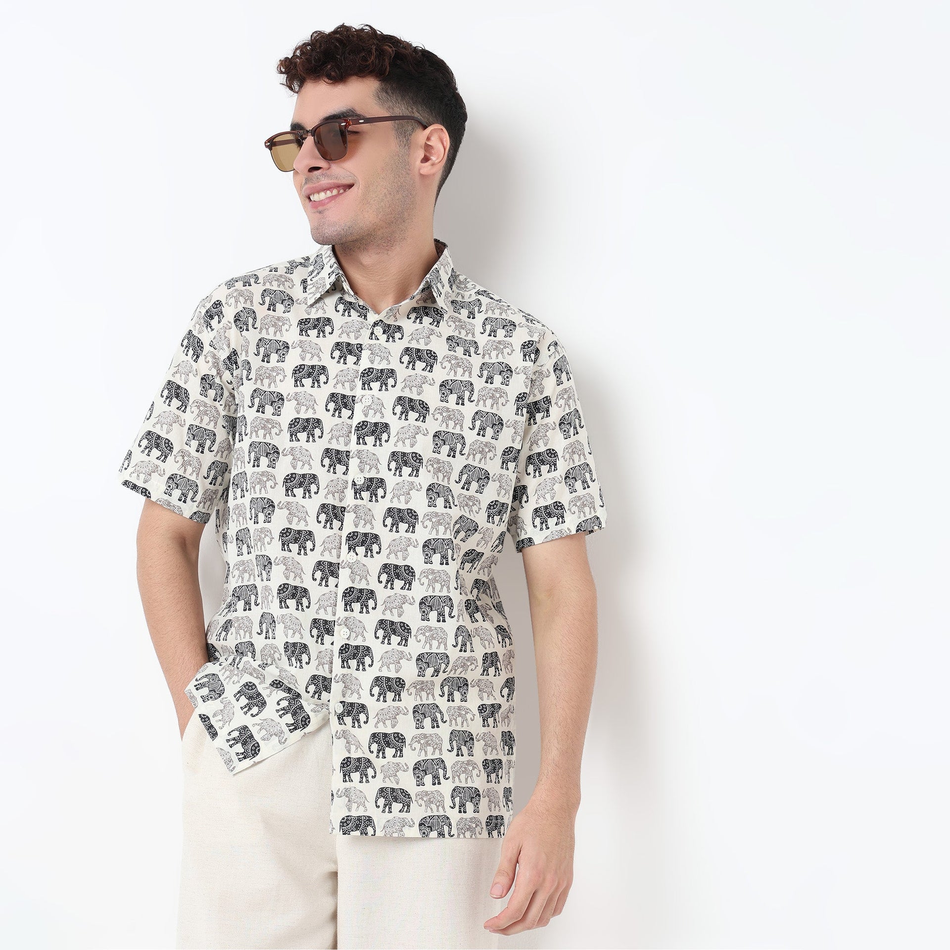 Animal Block Print Shirt