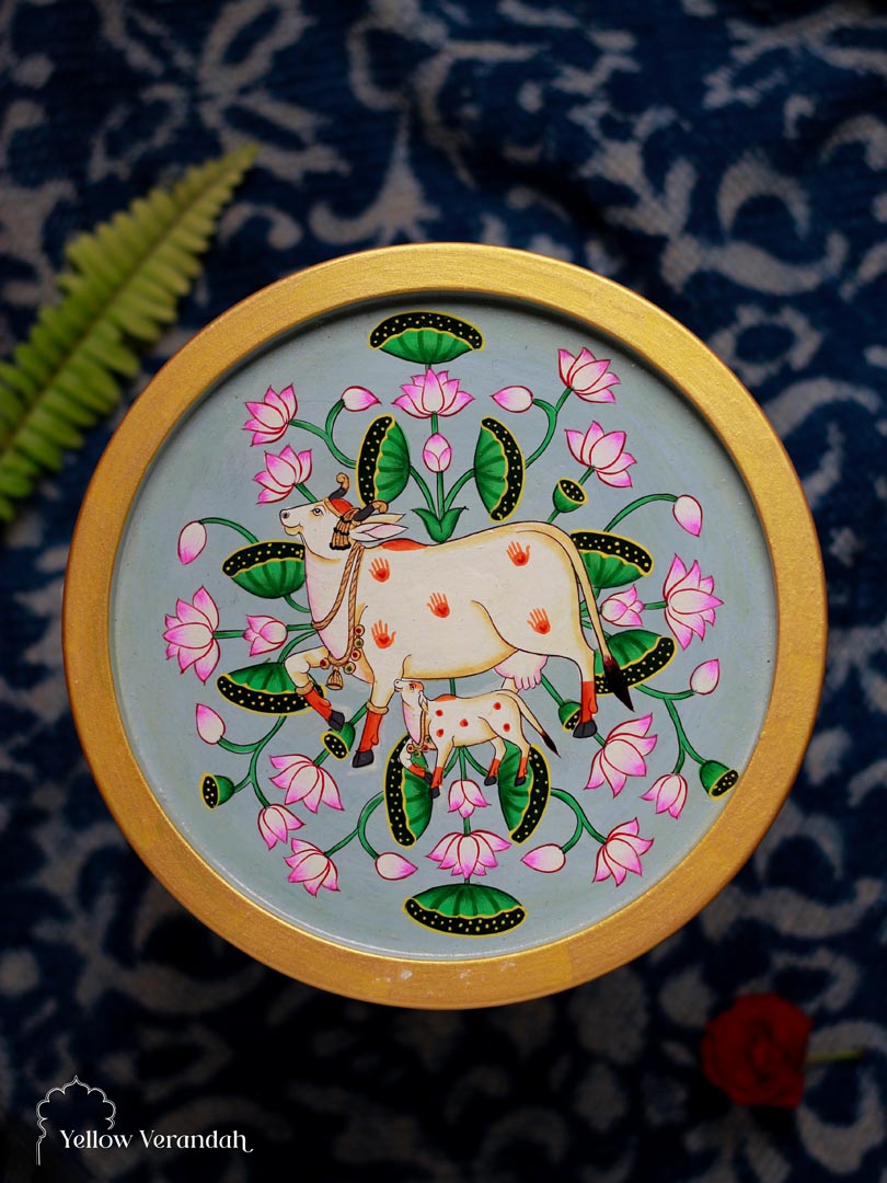 Pichwai Handpainted Wall Plate - 8