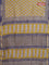 Chanderi bagru saree yellow and blue with allover butta prints and maheshwari border