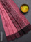 Bengal soft cotton saree peach pink and maroon with allover butta weaves and simple border
