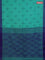 Bengal soft cotton saree teal green shade and blue with allover butta weaves and simple border