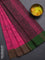 Bengal soft cotton saree pink and green with allover butta weaves and simple border