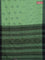 Bengal soft cotton saree pista green and black with allover butta weaves and simple border