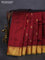 10 Yards silk cotton saree deep maroon and light green with zari woven buttas and zari woven border
