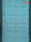 Bengal soft cotton saree teal blue and navy blue with allover weaves and simple border