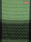Bengal soft cotton saree pista green and black with allover weaves and simple border