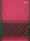 Bengal soft cotton saree pink and green with allover weaves and simple border