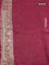 Banarasi silk saree pastel maroon shade with allover banarasi zari weaves and gotapatti lace work border