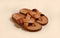 Cork Cross Strap Sandals : Tan