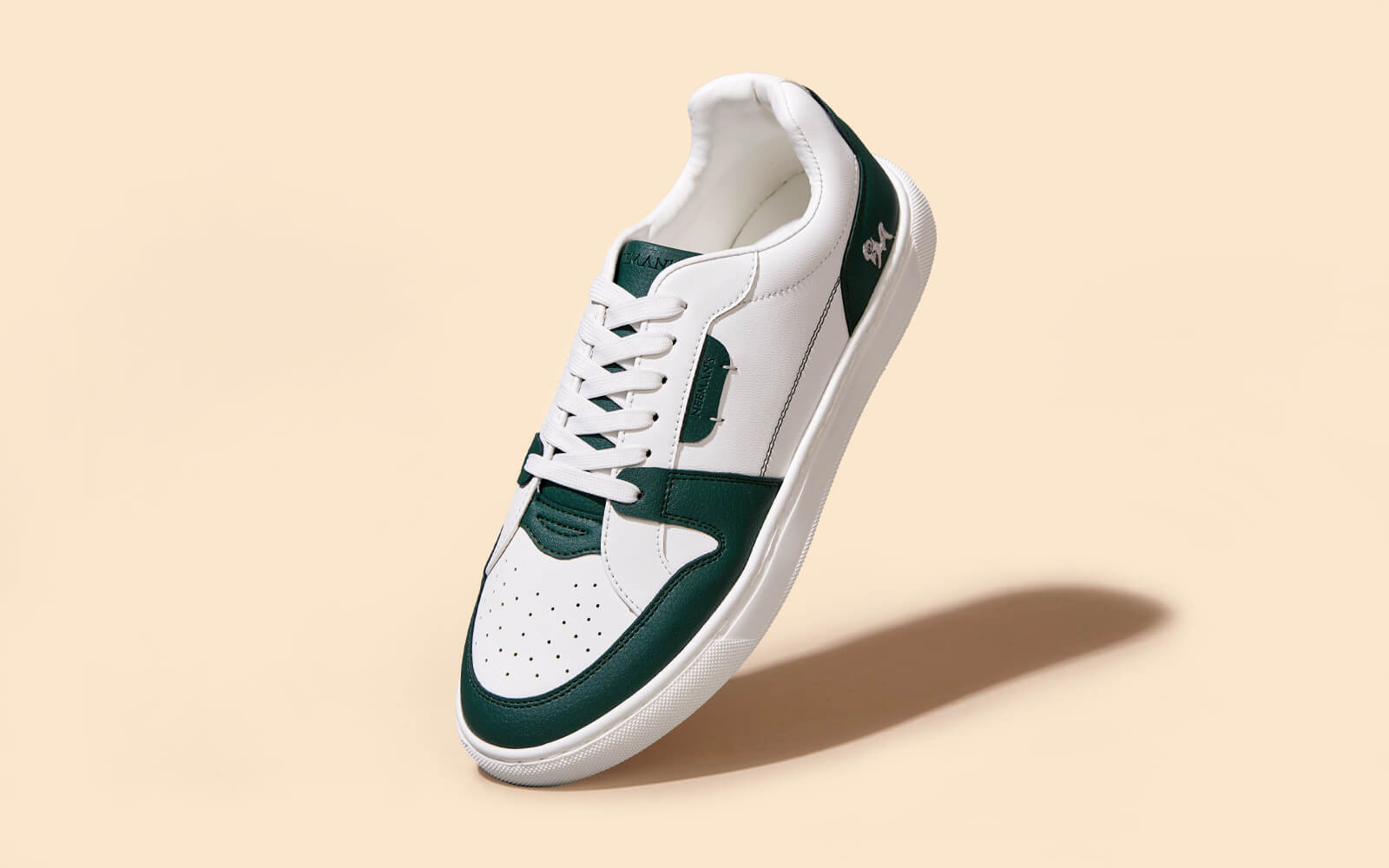 Retro Slick Sneakers : Green and White