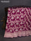 Banarasi uppada silk saree dark magenta pink with allover zari woven brocade weaves and zari woven border