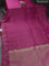 Banarasi mushru silk saree pink with allover zari weaves and zari woven border