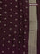 Banarasi mushru silk saree wine shade with allover zari weaves and zari woven border