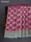 Banarasi silk cotton saree pastel purple and pastel blue with allover thread & zari weaves and woven border