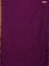 Bengal soft cotton saree purple with plain body and zari woven border