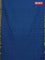 Bengal soft cotton saree cs blue with plain body and temple design zari woven border