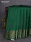 Chiniya silk saree green and rust shade with plain body and woven border