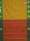 Arani semi silk saree mustard yellow and green with zari woven buttas and zari woven butta border