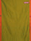 Arani semi silk saree dual shade of mustard green and green with thread woven buttas and thread woven butta border