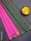 Arani semi silk saree pink and dual shade of green with thread woven buttas and thread woven butta border