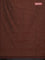 Arani semi silk saree brown with allover thread weaves in borderless style