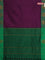 Arani semi silk saree purple and green with zari woven buttas and paisley zari woven butta border