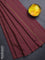 Arani semi silk saree maroon with allover zari weaves in borderless style