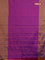 Arani semi silk saree purple and rust shade with allover copper zari weaves and zari checked border