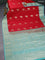 Bangalori silk saree red and teal blue with zari woven buttas and zari woven border