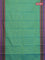 Chettinad cotton saree dual shade of green and blue with plain body and thread woven border