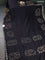 Chiniya silk saree black with allover bandhani prints