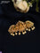 Antique hair clip medium size lakshmi design with kemp & cz stones and pearl hangings